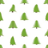 Natale semless modello con Natale albero su bianca sfondo. vettore illustrazione