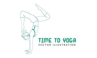 meditazione pratica yoga colorato fitness concetto. vettore illustrazione. internazionale yoga giorno 21 giugno ragnatela bandiera eps10 vettore.
