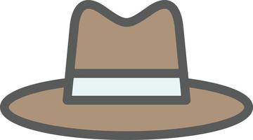 cappello cowboy lato vettore icona design