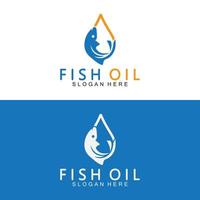 pesce olio logo vettore illustrazione modello.