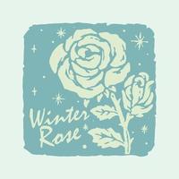 inverno rosa Vintage ▾ stile illustrazione vettore