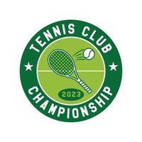 moderno tennis club, gli sport logo vettore