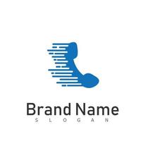 Telefono mobile logo design tecnologia vettore