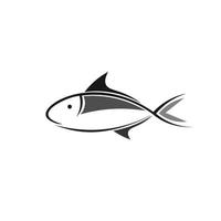 pesce logo design emblema animale vettore