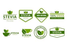 Vettore gratuito di logo e distintivi di Stevia