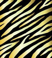 vettore senza soluzione di continuità modello di oro zebra tigre Stampa