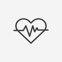medico cuore, cardiogramma, Salute, polso, cardiologia, battito cardiaco icona vettore isolato simbolo cartello