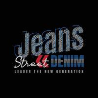 jeans t-shirt e design di abbigliamento vettore