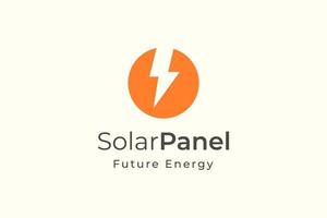 solare pannello energia logo con semplice e moderno forma per elettricità produzione e installazione azienda vettore