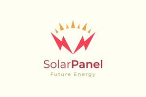 solare pannello energia logo con semplice e moderno forma per elettricità produzione e installazione azienda vettore