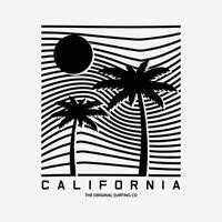 tipografia illustrazione california. perfetto per il design della maglietta vettore