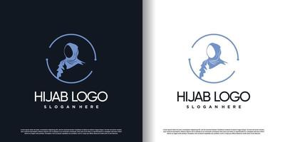 hijab logo con creativo stile concetto premio vettore