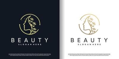 bellezza logo design con creativo concetto premio vettore