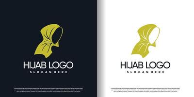 hijab logo con creativo stile concetto premio vettore