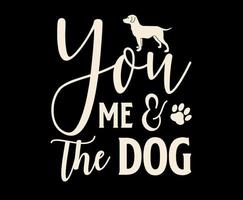 voi me il cane. cane citazione lettering tipografia. illustrazione con sagome di cane. vettore sfondo per stampe, magliette