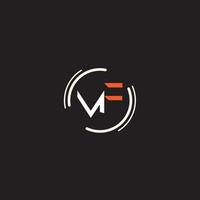 mf testo logo vettore