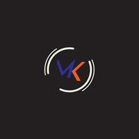 mk testo logo vettore