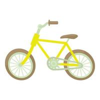bicicletta icona, cartone animato stile vettore
