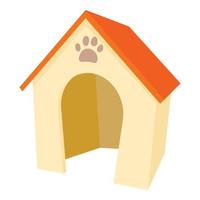 cane Casa icona, cartone animato stile vettore