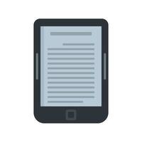 ebook lettore icona piatto isolato vettore