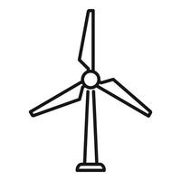eco vento turbina icona schema vettore. azienda agricola agricoltura vettore