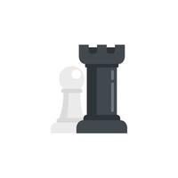 scacchi gioco icona piatto isolato vettore