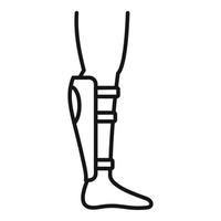 gamba fisico terapista icona schema vettore. medico terapia vettore