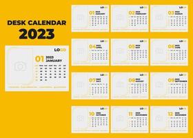 calendario da tavolo design 2023 vettore