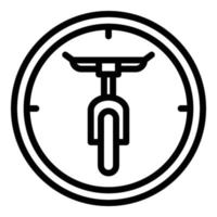 tempo di affitto bicicletta icona schema vettore. città sistema vettore