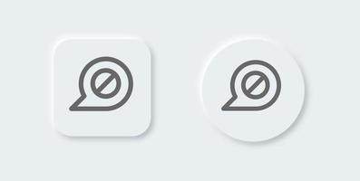bloccare Chiacchierare linea icona nel neomorfo design stile. Messaggio segni vettore illustrazione.