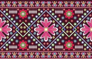 etnico floreale nativo senza soluzione di continuità modello. tribale vettore sfondo con decorativo popolare elementi. azteco astratto geometrico arte Stampa. navajo indiano africano Maya Messico stile. design per tessuto, tessile.