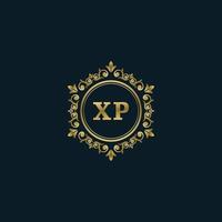 lettera xp logo con lusso oro modello. eleganza logo vettore modello.