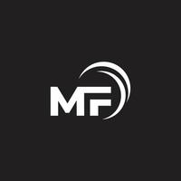 mf iniziale lettera logo design eps formato vettore