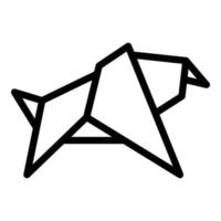 origami animale icona schema vettore. geometrico carta vettore