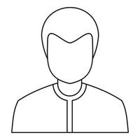 maschio avatar icona, schema stile vettore