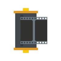 colore telecamera film icona piatto isolato vettore