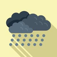 far cadere pioggia nube icona piatto vettore. nuvoloso previsione vettore