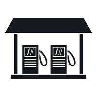 gas stazione icona, semplice stile vettore