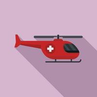 salvare elicottero icona piatto vettore. aria ambulanza vettore