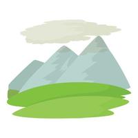 montagna icona , cartone animato stile vettore