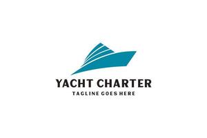 yacht crociera logo design ispirazione con minimalista arte stile. vettore