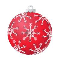 Natale palla illustrazione. decorazione articolo per Natale albero. fronzolo con fiocchi di neve. vettore