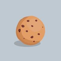 chocochip biscotti nel piatto vettore illustrazione design