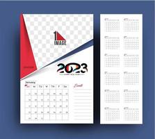 2023 calendario contento nuovo anno design vettore illustrazione.