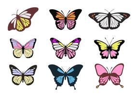 Vettori di farfalle colorate gratis