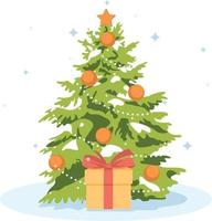 Natale albero nel decorazioni. vettore illustrazione