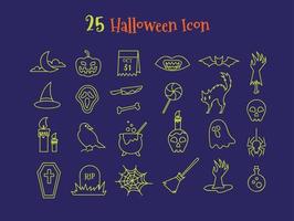 Halloween icone elemento vettore
