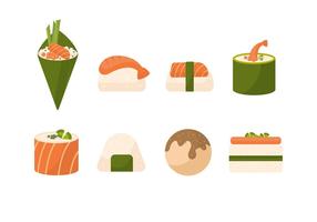 Collezione di Sushi Vector gratis