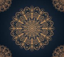 il lusso ornamentale floreale mandala design nel oro colore vettore file