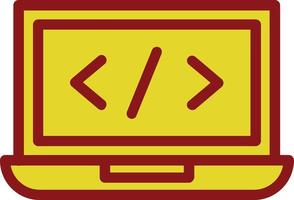 il computer portatile codice vettore icona design